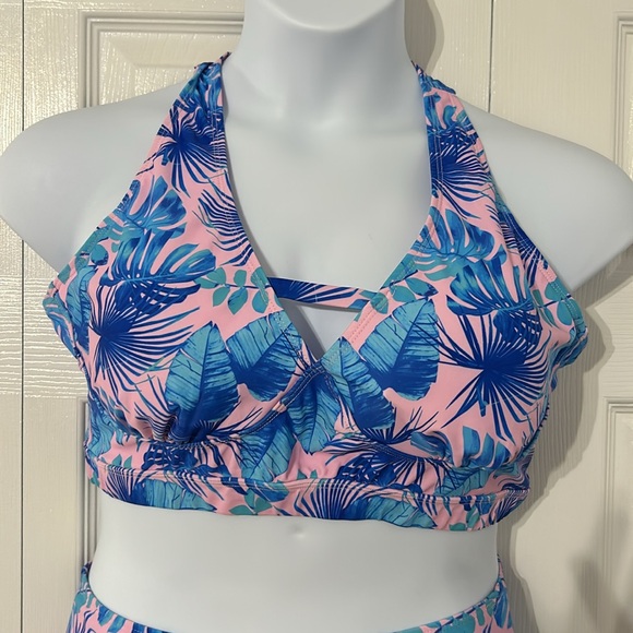 Jasambac Womens Bikini Cut-out Padded Swim Top + Bottom Swimwear XL - Picture 3 of 10